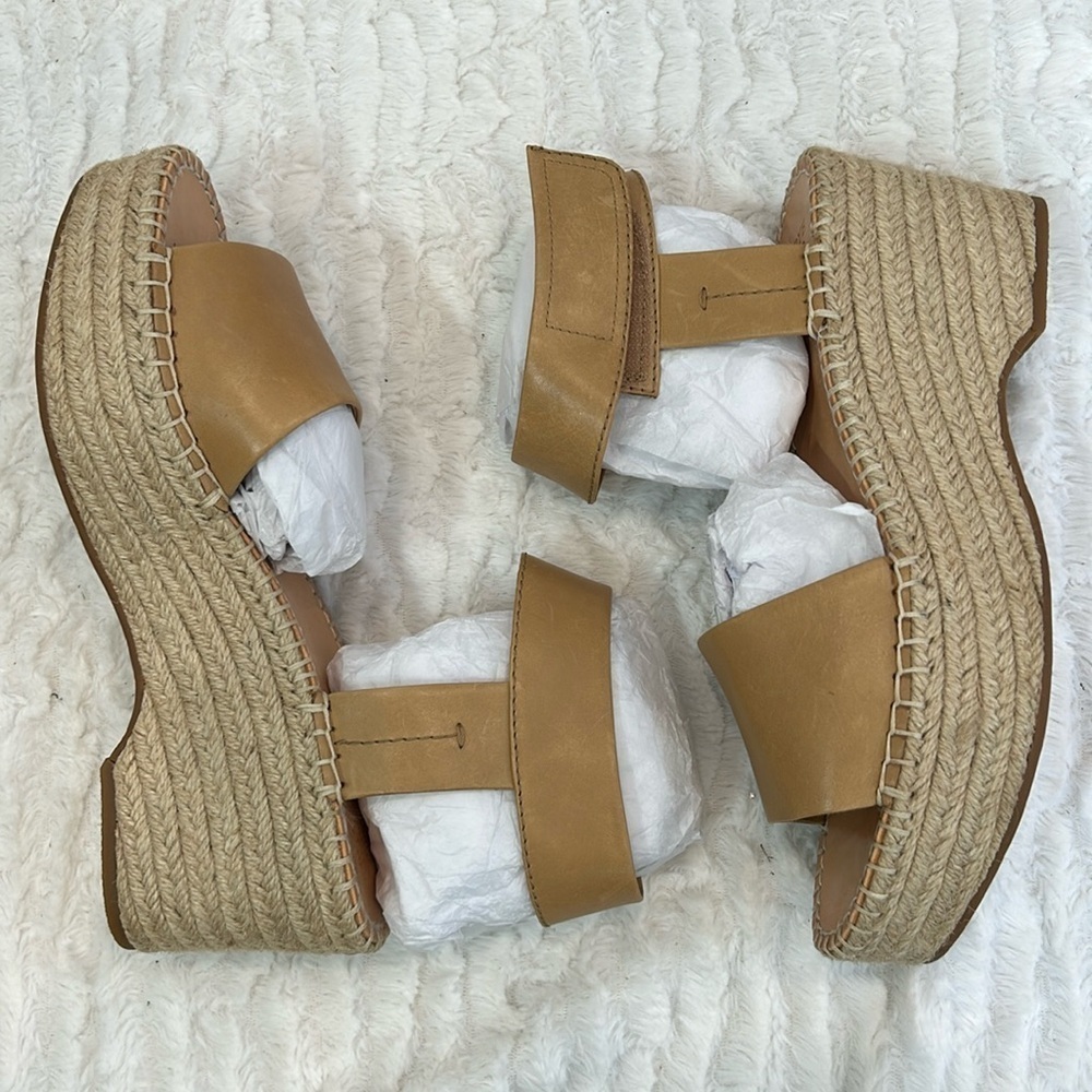 Frye Shoes Frye Amber Espadrille Wedge Sandal caramel leather 9.5 M women’s